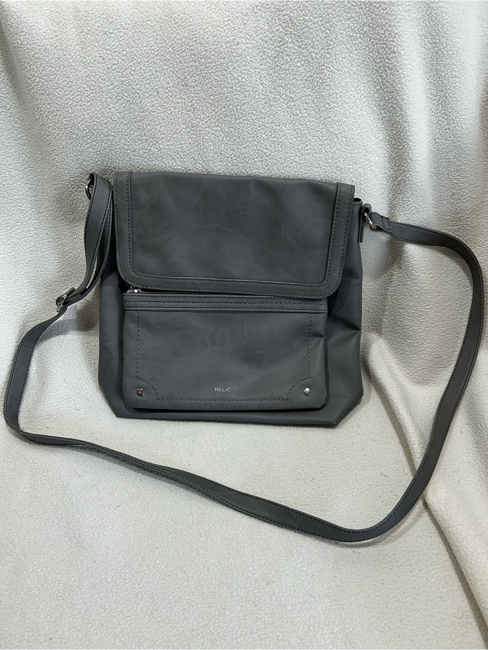 Relic Grey crossbody with inside pockets